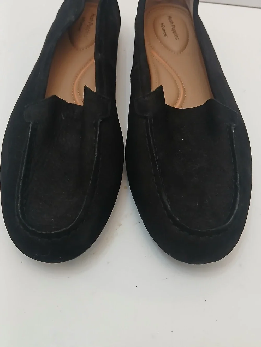 Hush Puppies Black Suede Women's Loafers
